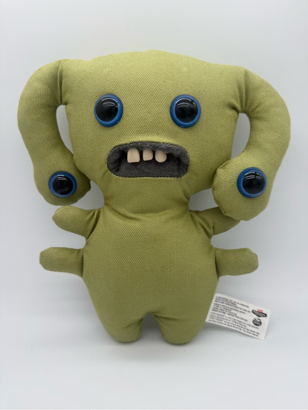 Fuggler New Fuggs on the Block Foolish 4 Four Eyes Zuru Olive Monster Plush Toy